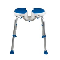 PCP 7104 Adjustable Padded Bath Safety Seat with Hygienic Cutout - Blue
