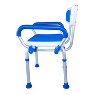 PCP 7106-P Padded Bath Safety Seat w/ Swing-Away Arms - Backless & Backrest Options