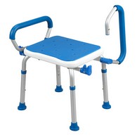 PCP 7106-P Padded Bath Safety Seat w/ Swing-Away Arms - Backless & Backrest Options