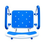 PCP 7107 Padded Bath Safety Seat w/ Swing-Away Arms and Backrest - Blue