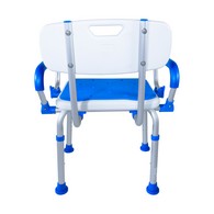 PCP 7107 Padded Bath Safety Seat w/ Swing-Away Arms and Backrest - Blue