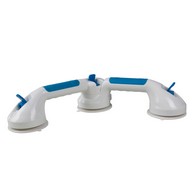 PCP 9200 Suction-Grip Grab Bars with Red and Green Safety Indicators - White