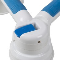PCP 9226 Suction-Grip Grab Bar with Red and Green Safety Indicators - White - Multi-Positional Style