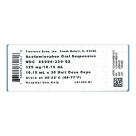 Precision Dose 68094033062-Children's Pain Relief 325 mg/10.15 mL Strength Acetaminophen Oral Suspension 30 per Case (CS/30)