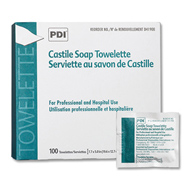 PDI Professional Disposables D41900-PDI Scented Castile Soap Towelettes, Individual Packet, Personal Wipes (CS/1000)