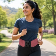 Power WearHouse Power Weighted Fitness Belt - Small - Pink - 5 lb