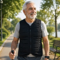 Power WearHouse Power Weighted Fitness Vest - Large - Black - 5 lb