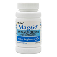 Mag 64 Rising Pharmaceuticals 68585000575-Mag 64 Magnesium Chloride Mineral Supplement, Vitamins & Minerals (BT/60)