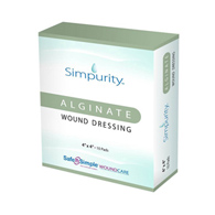 Simpurity Safe N Simple SNS50704-Simpurity Alginate Dressing, 4 x 4 inch, Alginates (BX)