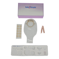 Safe n' Simple Safe N Simple SNS7308234-Ostomy Pouch Safe n' Simple Two-Piece System 12 in Length Without Barrier (BX/10)