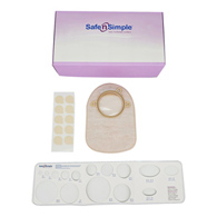 Safe n' Simple Safe N Simple SNS7408214-Ostomy Pouch Safe n' Simple Two-Piece System 8 in Length Without Barrier (CS/240)