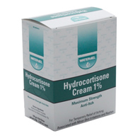 Water-Jel WJHY1728 Hydrocortisone Cream, 1%, Individual Packets (Case/12)