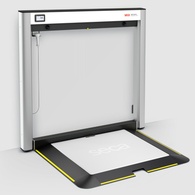 seca XLine Fold Wall-Mounted Fold-Up Wheelchair Scale - 1100 lb Capacity