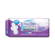 TotalDry Secure Personal Care Products SP1560-TotalDry Light Absorbency Bladder Control Pad, 11 in Length, Liners (CS/180)