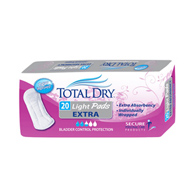 TotalDry Secure Personal Care Products SP1561-TotalDry Light Absorbency Bladder Control Pad, 11 in Length, Liners (CS/180)