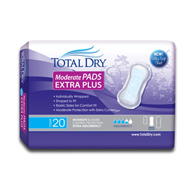 TotalDry Secure Personal Care Products SP1563-TotalDry Moderate Extra Bladder Control Pad, 13-3/4 in Length, Liners (BG/20)