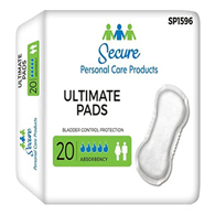 TotalDry Secure Personal Care Products SP1596-TotalDry Ultimate Absorbency Bladder Control Pad, 16-1/2 in Length (BG/20)