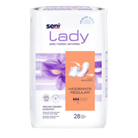168 Count SENI Lady Moderate Protection Pads-Regular Length