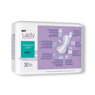 30 Count SENI Lady Maximum Protection Pads-Long Length