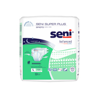 Seni Super Plus S-LA09-BP1 Heavy to Severe Absorbency Briefs, Overnight, Large, Case