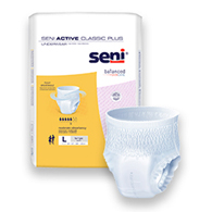 SENI S-LA18-AC2 Active Classic Plus Underwear - Moderate - Large - 36/Box 