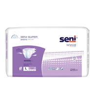 SENI S-LA25-BS1 Super Briefs for Heavy Incontinence - Large - 25/Pack