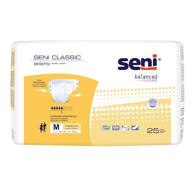 SENI Classic S-ME25-BC1 Incontinence Briefs - Moderate Absorbency - Medium - Pack/25