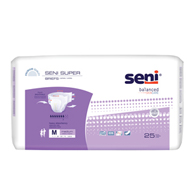 SENI S-ME25-BS1 Super Briefs for Heavy Incontinence - Medium - 75/Case