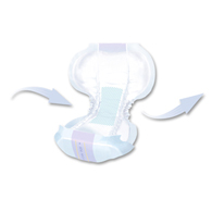 Pack of 16 SENI S-PL08-PS1 Night Shaped Pads