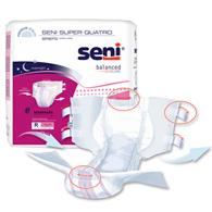 SENI S-RE10-BQ1 Super Quatro Briefs - Regular - 20/Box 