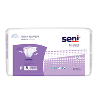 SENI S-RE25-BS1 Super Briefs for Heavy Incontinence - Regular - 75/Case