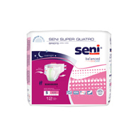 SENI S-SM12-BQ1 Super Quatro Briefs - Small - 24/Box 
