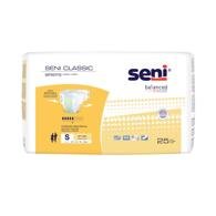 SENI Classic S-SM25-BC1 Incontinence Briefs - Moderate Absorbency - Small - Pack/25
