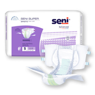 SENI S-SM25-BS1 Super Briefs for Heavy Incontinence - Small - 75/Case
