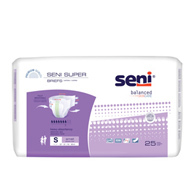 SENI S-SM25-BS1 Super Briefs for Heavy Incontinence - Small - 25/Pack