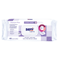 Seni Care Premium Plus S-WP48-C11 Pre-Moistened Personal Cleansing Wipes, 2-Pack
