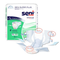 Seni Super Plus S-XL08-BP1 Heavy to Severe Absorbency Briefs, XL, Case