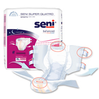 SENI S-XL08-BQ1 Super Quatro Briefs - Extra Large - 32/Case