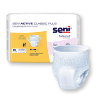 SENI S-XL14-AC2 Active Classic Plus Underwear - Moderate - Extra Large - 56/Case