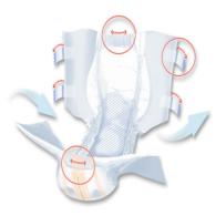 SENI S-XL25-BS1 Super Briefs for Heavy Incontinence - Extra Large - 25/Pack