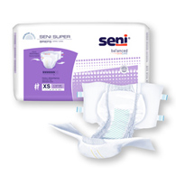 SENI S-XS25-BS1 Super Briefs for Heavy Incontinence - Extra Small - 75/Case