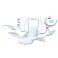 SENI S-XS25-BS1 Super Briefs for Heavy Incontinence - Extra Small - 25/Pack