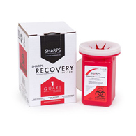 Sharps Recovery System Sharps Compliance 10100-012-Sharps Recovery System Mailback Sharps Collector, 1 Quart, 4-1/2 x 4-1/2 (EA/1)
