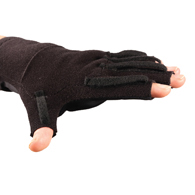 SIGVARIS 1203 Dorsal Pocket Glove w/ Doffing Loops-Large REG-Right-BLK