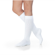 SIGVARIS 160CS00 Eversoft 8-15 mmHg Diabetic Socks-Calf-Small-White