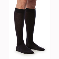 SIGVARIS 192CC10 Men's All-Season Merino Wool Compression Sock - 15-20 mmHg - Size C - Navy