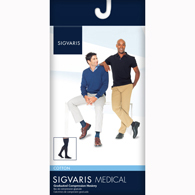 SIGVARIS 232NSLM66 20-30 mmHg Cotton Thigh Highs-Small-Long-Light Beige