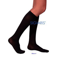 SIGVARIS 233CM Mens Cotton Calf High Socks-Medium Short-Navy