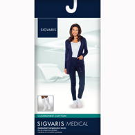 SIGVARIS 362CXLW99 20-30 mmHg Cushioned Cotton Sock-XL-Long-Black
