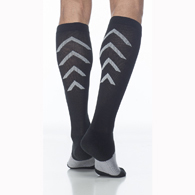 SIGVARIS 401CL99 Athletic Recovery Socks for Men and Women - 15-20 mmHg - Large - Black